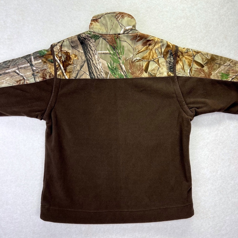 Rocky Camo Fleece Jacket Size M Polyester Brown Convertible Zip Off Sleeve Vest - Picture 10 of 13